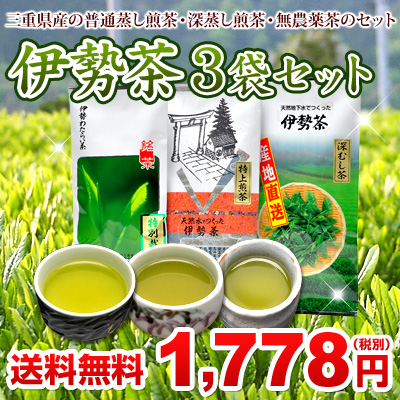伊勢茶100g×3袋セット 送料無料 税込1778円